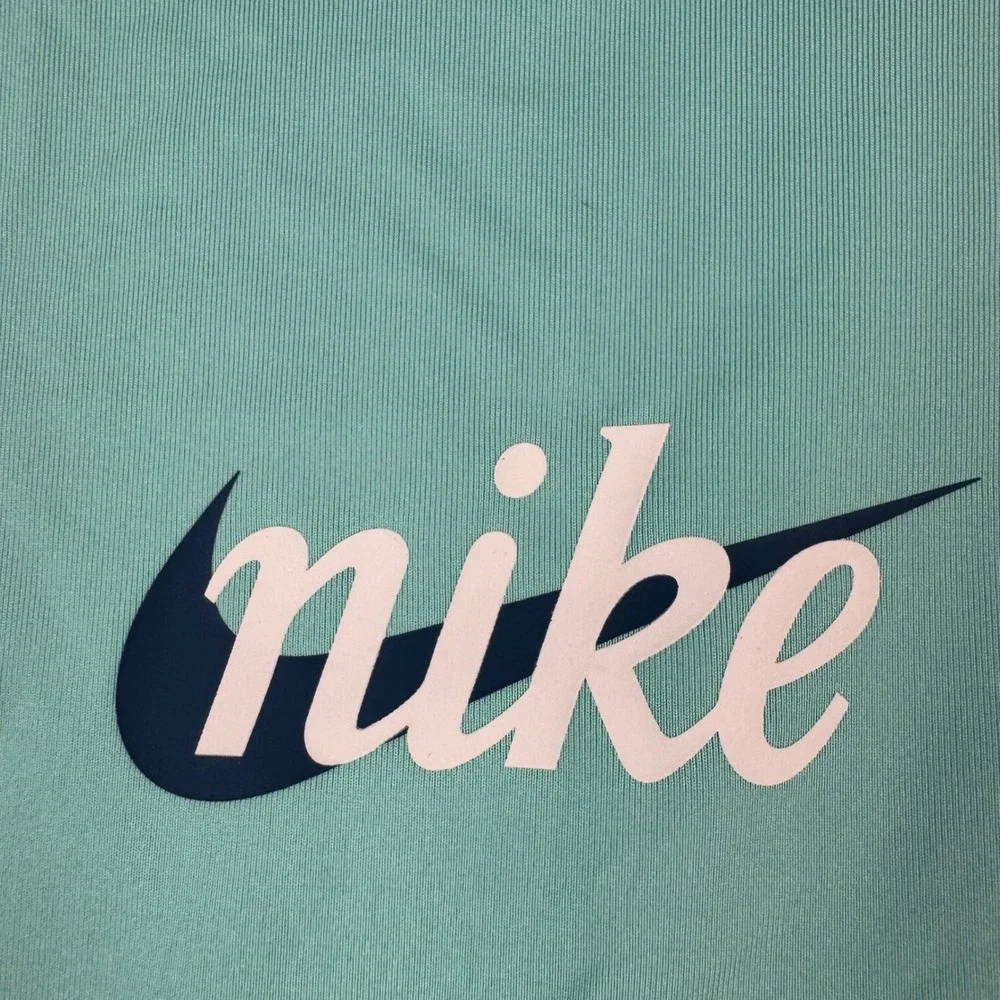 Nike Rash Guard Mens Large Aqua New Long Sleeve Dri-FIT UPF 40+ NESSG376-468